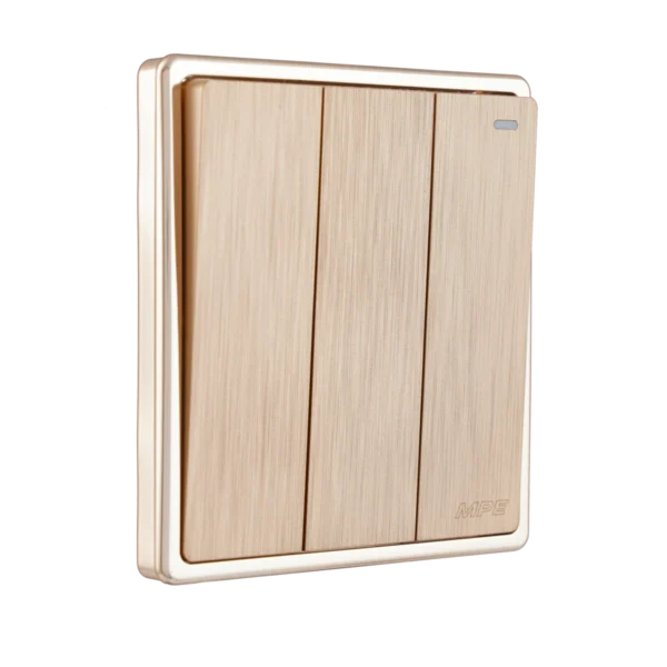 Mặt 3 công tắc 1 chiều 16A - 250V KT86x89mm mã S703 1