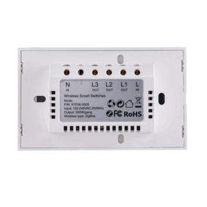 Mặt 3 công tắc màu đen viền vàng, điều khiển Wifi SWB3/SC 4