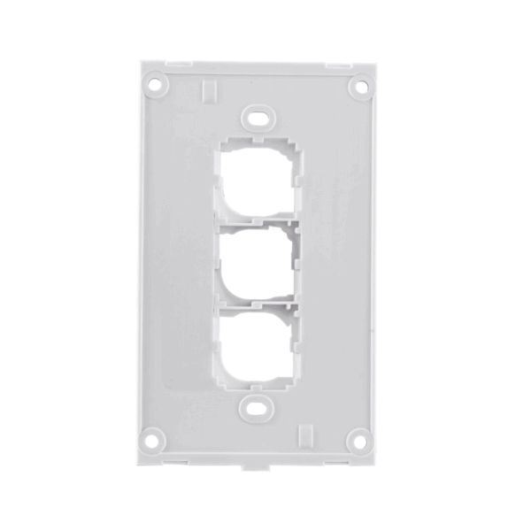 Mặt 3 lỗ gắn hạt mạng LAN, TEL, TV dùng cho thiết bị rời A30 mã MAT3/SC 1