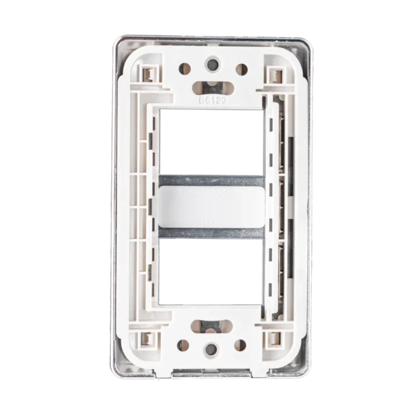 Mặt A60 dùng cho 2 thiết bị viền bạc KT120x70mm mã A602S 1
