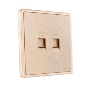 Mặt ổ cắm điện thoại + mạng LAN KT86x89mm mã S7TEL/LAN 4