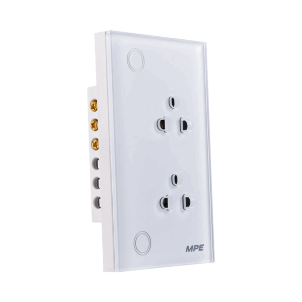 Mặt ổ cắm đôi 3 chấu, điều khiển Wifi SO2/SC 2