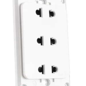 Ổ cắm ba 2 chấu đế liền 16A KT120x70mm mã A20US3N 5