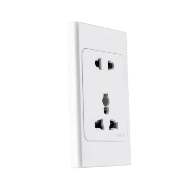 Ổ cắm đa năng + Ổ cắm đơn 16A KT120x70mm mã A20US2MN 2
