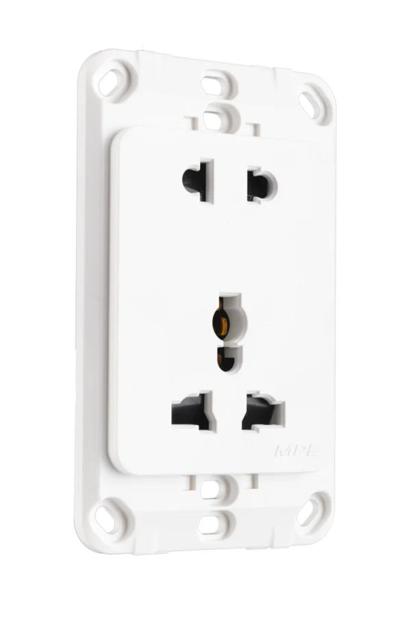 Ổ cắm đa năng + Ổ cắm đơn 16A KT120x70mm mã A20US2MN 1