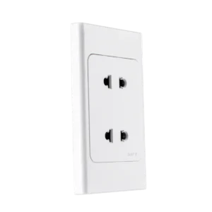 Ổ cắm đôi 2 chấu đế liền 16A KT120x70mm mã A20US2N 6