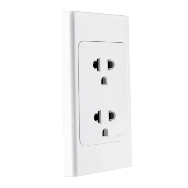 Ổ cắm đôi 3 chấu đế liền 16A KT120x70mm mã A20UES2N 3