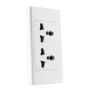 Ổ cắm đôi đa năng đế liền 16A KT120x70mm mã A20UESM2N 4