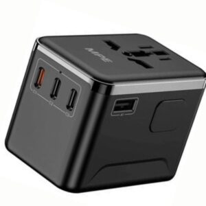 Ổ cắm du lịch đa năng, Tích hợp 3 cổng USB-C, 1 cổng USB-A, sạc nhanh GaN 67W mã TA6 6