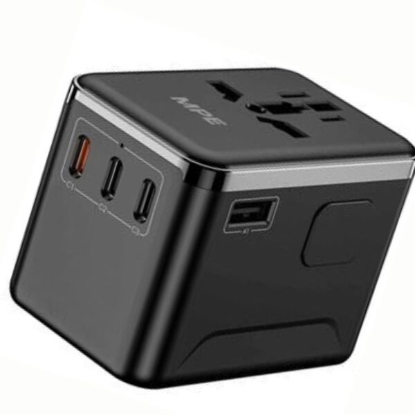 Ổ cắm du lịch đa năng, Tích hợp 3 cổng USB-C, 1 cổng USB-A, sạc nhanh GaN 67W mã TA6 2