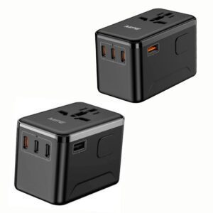 Ổ cắm du lịch đa năng, Tích hợp 3 cổng USB-C, 1 cổng USB-A, sạc nhanh GaN 67W mã TA6 7