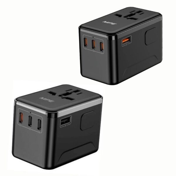 Ổ cắm du lịch đa năng, Tích hợp 3 cổng USB-C, 1 cổng USB-A, sạc nhanh GaN 67W mã TA6 3