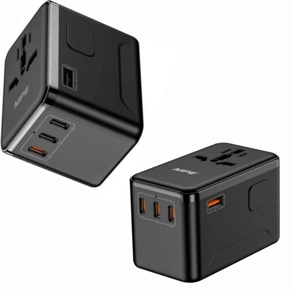 Ổ cắm du lịch đa năng, Tích hợp 3 cổng USB-C, 1 cổng USB-A, sạc nhanh GaN 67W mã TA6 4