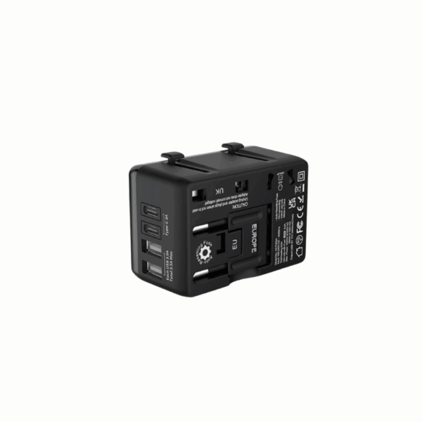 Ổ cắm du lịch đa năng,Tích hợp 3 cổng USB-C, 1 cổng USB-A, sạc nhanh GaN 100W mã TA7 1
