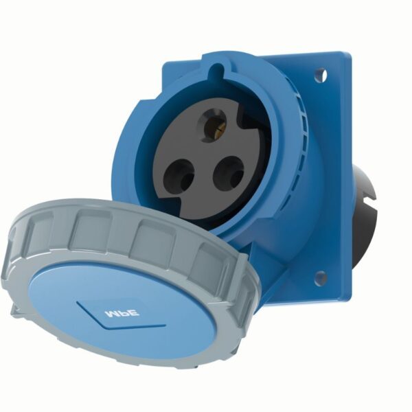Ổ cắm loại cố định bắt trên bảng điện xéo 3 cực, 32A, IP67 mã MPN2-4232 3
