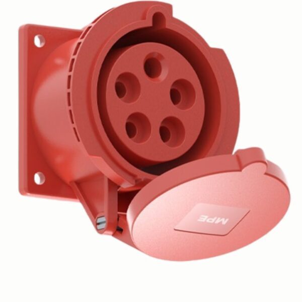 Ổ cắm loại cố định bắt trên bảng điện xéo 4 cực, 32A, IP44 mã MPN2-424 2