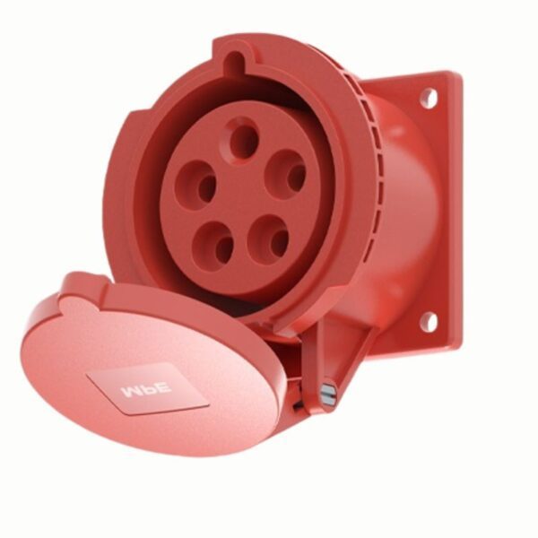 Ổ cắm loại cố định bắt trên bảng điện xéo 4 cực, 32A, IP44 mã MPN2-424 1