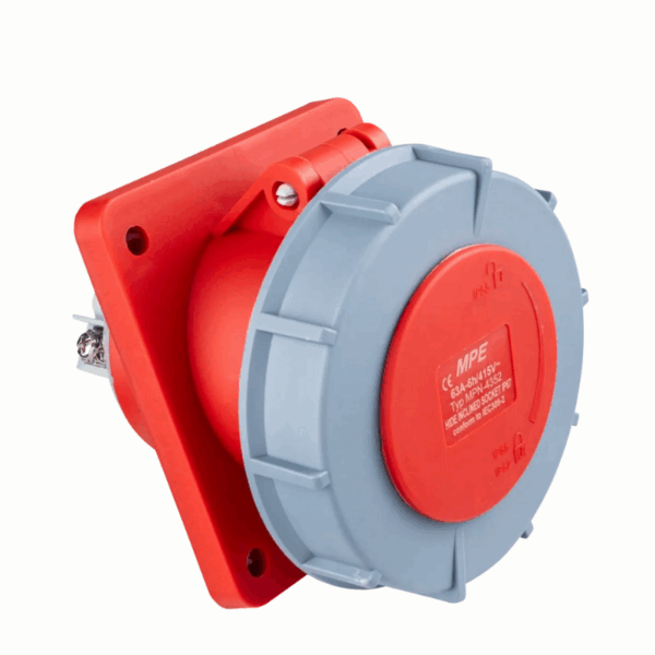 Ổ cắm loại cố định bắt trên bảng điện xéo 5 cực, 63A, IP67 mã MPN2-4352 1