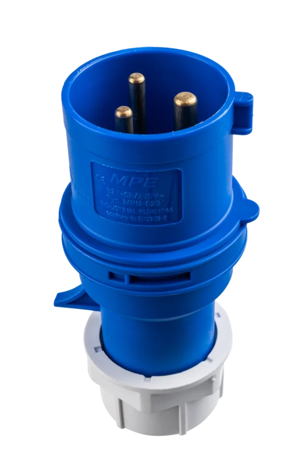 Phích cắm loại di động có kẹp giữ dây 3 cực, 16A, IP44 mã MPN-013 1