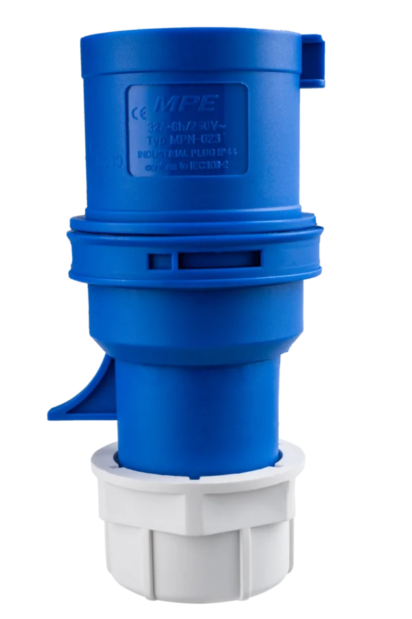 Phích cắm loại di động có kẹp giữ dây 3 cực, 16A, IP44 mã MPN-013 3