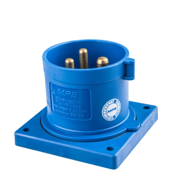 Phích cắm loại di động có kẹp giữ dây 3 cực, 32A, IP44 mã MPN-623 1
