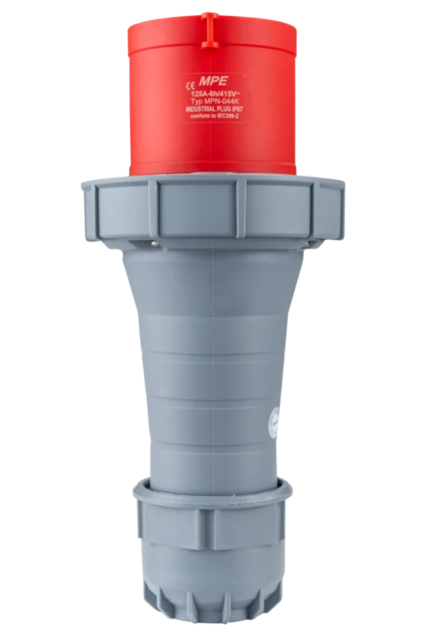 Phích cắm loại di động có kẹp giữ dây 4 cực, 125A, IP67 mã MPN-044K 1