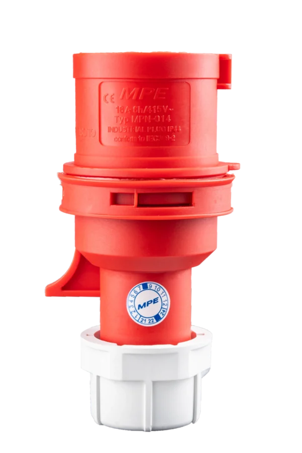 Phích cắm loại di động có kẹp giữ dây 4 cực, 16A, IP44 mã MPN-014 2