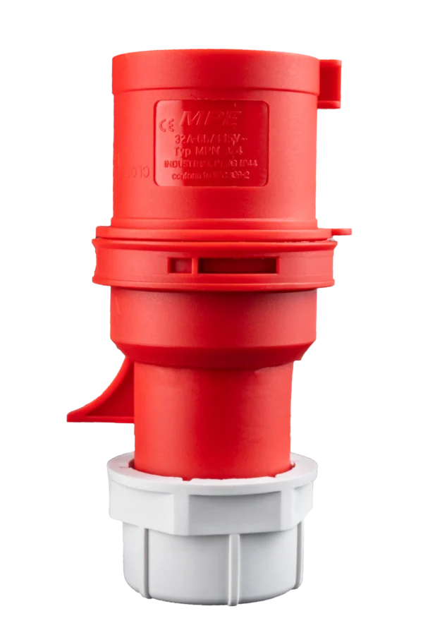 Phích cắm loại di động có kẹp giữ dây 4 cực, 32A, IP44 mã MPN-024 1