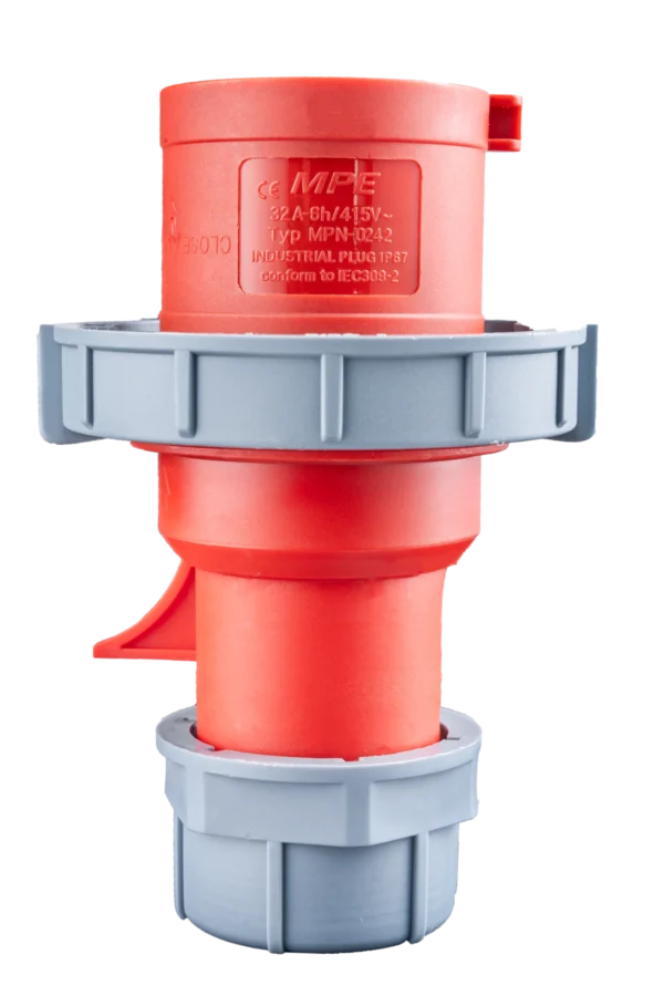Phích cắm loại di động có kẹp giữ dây 4 cực, 32A, IP67 mã MPN-0242 1