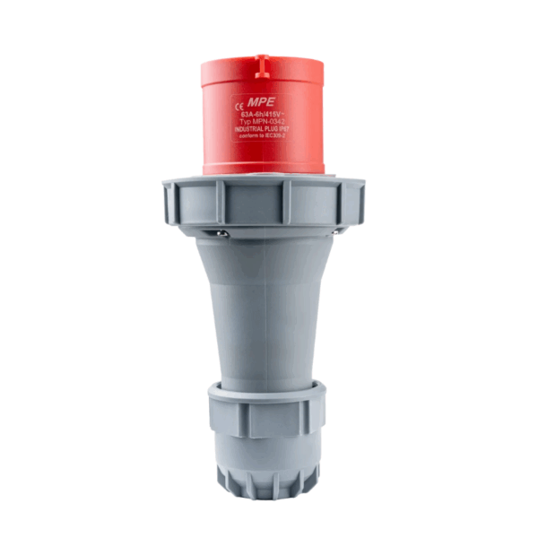 Phích cắm loại di động có kẹp giữ dây 4 cực, 125A, IP67 mã MPN2-044K 3