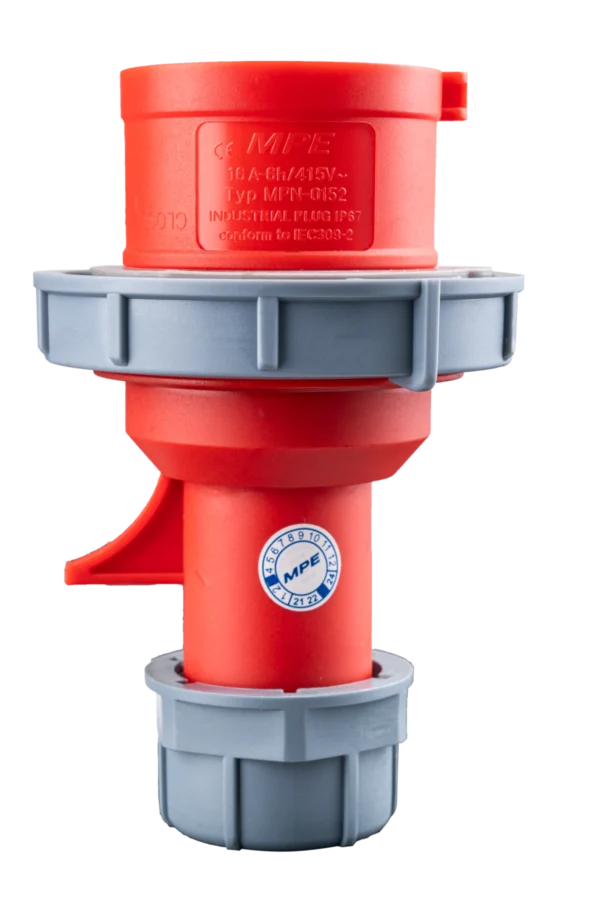 Phích cắm loại di động có kẹp giữ dây 5 cực, 16A, IP67 mã MPN-0152 2