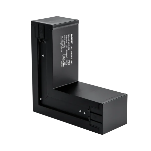 Phụ kiện thanh nối L thân màu đen có đèn 8W ánh sáng trung tính dùng cho Seri LNC mã LLB-8N 1