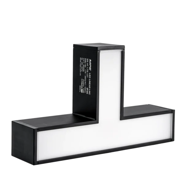 Phụ kiện thanh nối T thân màu đen có đèn 12W ánh sáng trắng dùng cho Seri LNC mã LTB-12T 1