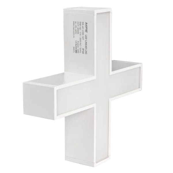 Phụ kiện thanh nối X thân màu trắng có đèn 16W ánh sáng trung tính dùng cho Seri LNC mã LXW-16N 2