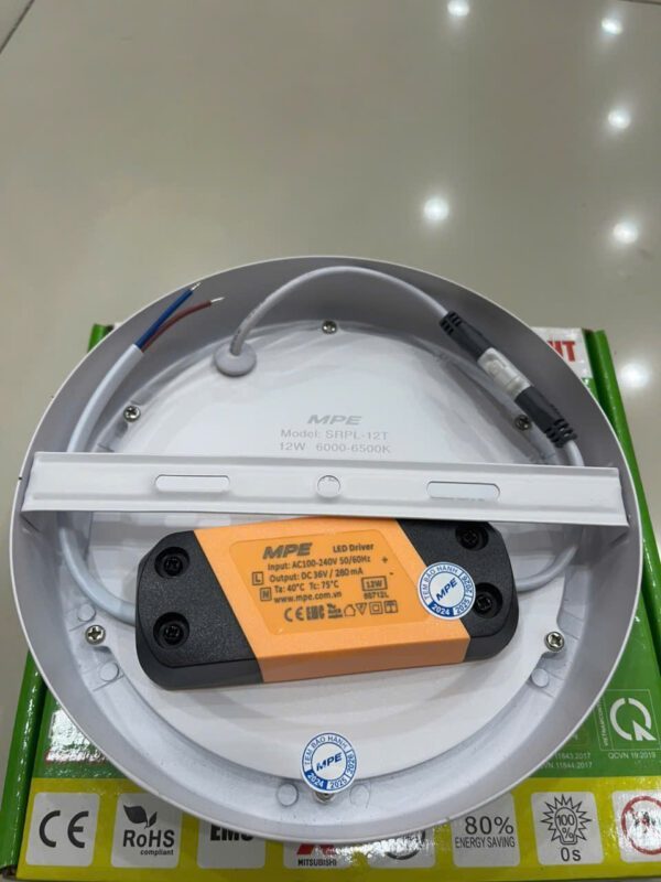 LED Panel ốp nổi nhôm, mặt tròn 18W ánh sáng trắng SRPL-18T 6