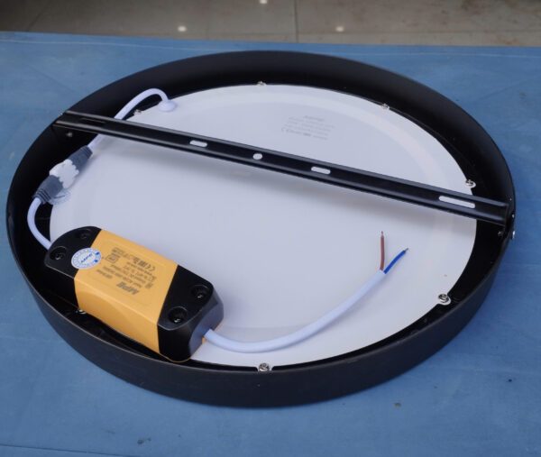 LED Panel ốp nổi nhôm, thân đen, mặt tròn 24W ánh sáng vàng SRPLB-24V 6