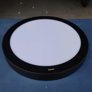 LED Panel ốp nổi nhôm, thân đen, mặt tròn 24W ánh sáng vàng SRPLB-24V 10