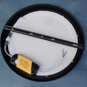 LED Panel ốp nổi nhôm, thân đen, mặt tròn 24W ánh sáng vàng SRPLB-24V 9
