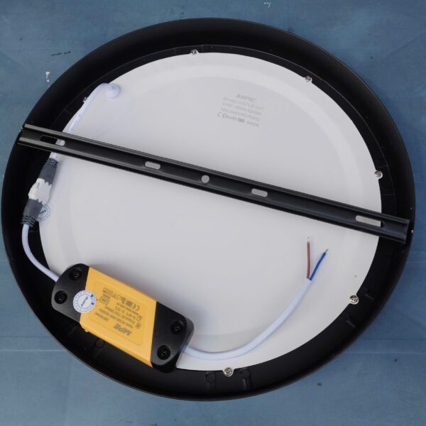 LED Panel ốp nổi nhôm, thân đen, mặt tròn 24W ánh sáng vàng SRPLB-24V 4