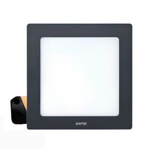 LED Panel ốp nổi nhôm, thân đen, mặt vuông 12W ánh sáng vàng SSPLB-12V 7