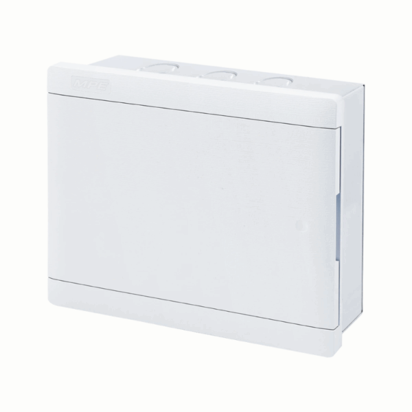 Tủ điện âm tường thanh ray điều chỉnh đa hướng, nắp mở ngang chứa MCB 6-8 cực mã G-8 1