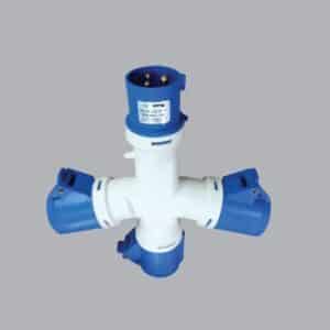 Ổ cắm di động có kẹp giữ dây 3 Connector 16A, IP44 mã MPN2-1013