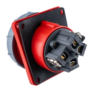 Ổ cắm loại cố định bắt trên bảng điện xéo 4 cực, 63A, IP67 mã MPN-4342 4