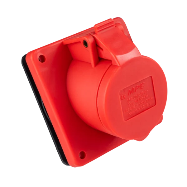 Ổ cắm loại cố định bắt trên bảng điện xéo 4 cực, 16A, IP44 mã MPN-414 1