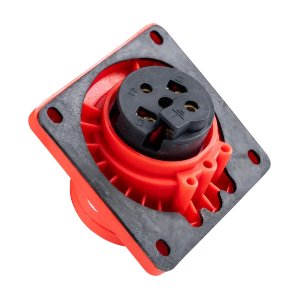Ổ cắm loại cố định bắt trên bảng điện xéo 4 cực, 16A, IP44 mã MPN-414 2