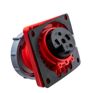 Ổ cắm loại cố định bắt trên bảng điện xéo 4 cực, 16A, IP67 mã MPN-4142 4
