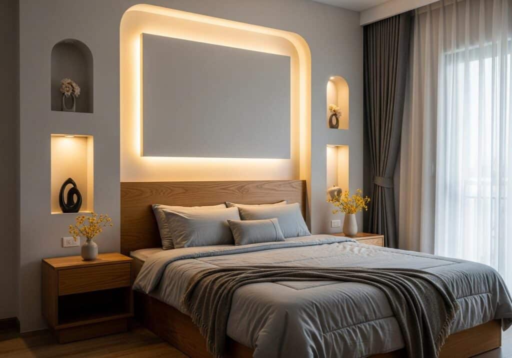Bố trí đèn led phòng ngủ 24 Bố trí đèn led phòng ngủ
