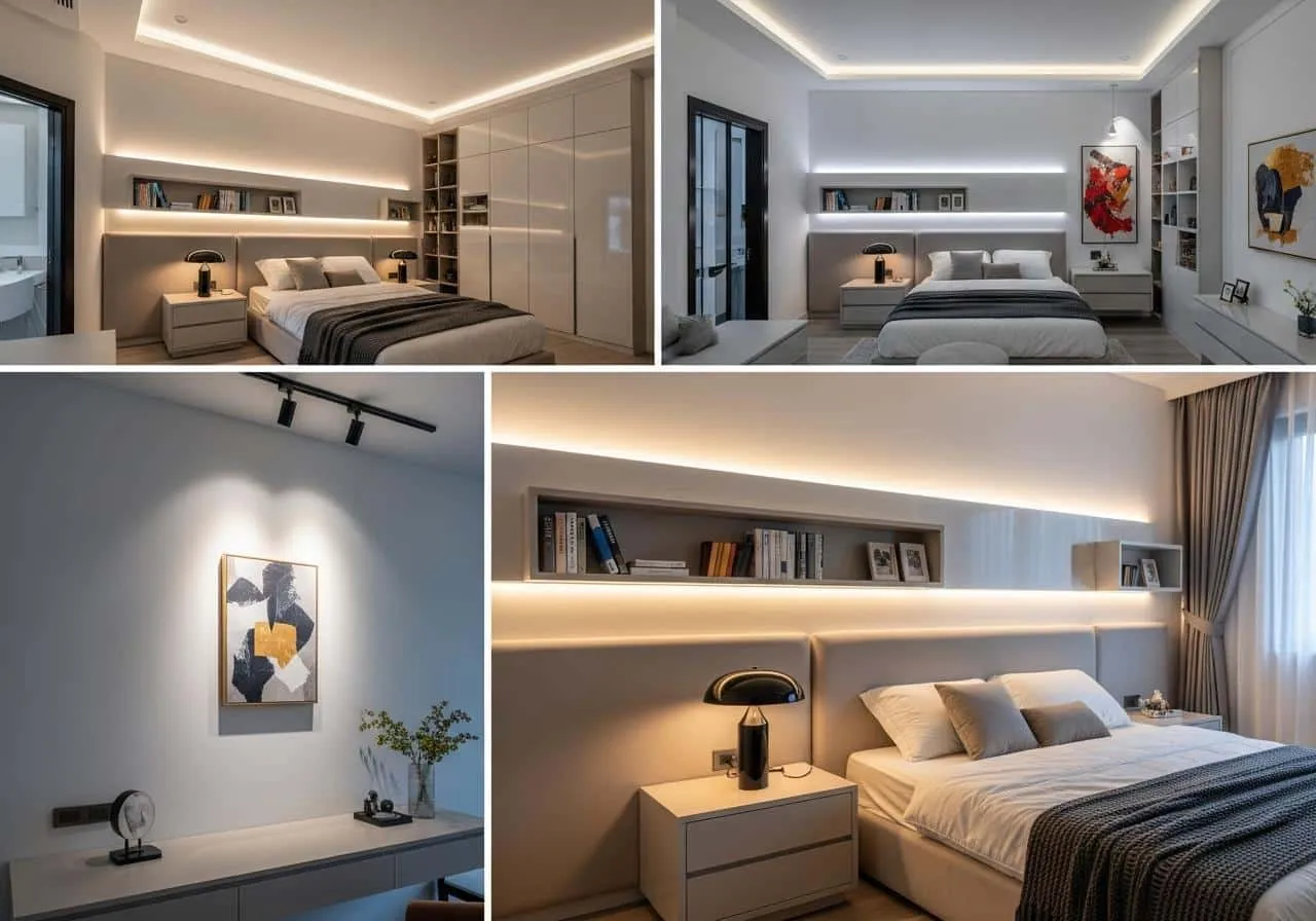 Bố trí đèn led phòng ngủ 4 II. Các cách bố trí đèn LED phòng ngủ hiệu quả nhất