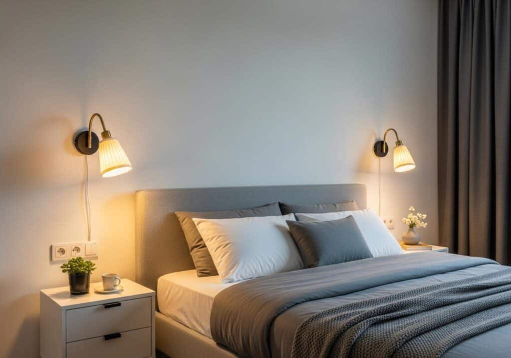 Bố trí đèn ngủ treo tường 8 Bố trí đèn ngủ treo tường