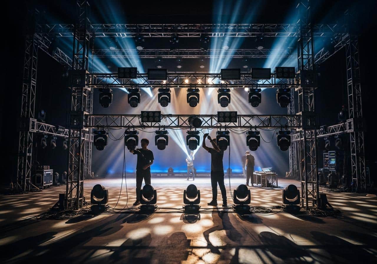 Bố trí đèn sân khấu 2 Bố trí đèn sân khấu